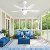 42 Inch Ceiling Fan with Light and Remote Cotnrol 6 Speeds DC Reversible Motor W934P230463