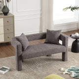 COOLMORE Modern Chenille Loveseat Sofa , Comfy Upholstered 2-Seater Sofa, Small Loveseat Accent W395P224842