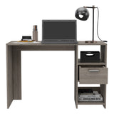Light Gray 2-Shelf 1-Drawer Writing Desk B062111637