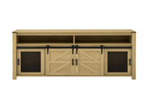 59.3''Sideboard with Sliding Barn Door and Mesh Panels,Farmhouse Buffet with Open N711P347388O