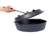 Pre-Seasoned Cast Iron Dutch Oven With Skillet Lid, Outdoor Camping Deep Pot for Camping Fireplace 02797911
