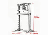12 Ton H-Frame Hydraulic Shop Press, Adjustable Floor Press with Plates for Garage & Workshop 41383873