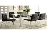 Set of 2 Leatherette Upholstered Side Chairs in Black and Chrome B016P156845