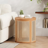 RUBBER SOLID WOOD SIDE TABLE,NATURAL COLOR N770P281695N