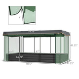 Gray Raised Garden Bed with Crop Cage and Shade Cloth 90.5" W x 43.25" D x 43.25" H 77136528