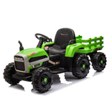 ZNTS Ride on Tractor2.0 with Trailer,24V Battery Powered Electric Tractor Toy, 200w*2motor W1396P193865