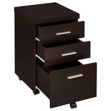 ZNTS Cappuccino 3-Drawer Mobile File Cabinet B062P153727