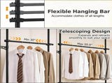 Floor to Ceiling Tension Clothes Rack No Drill Heavy Duty Carbon Steel Garment Organizer, Adjustable 50120366