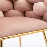 Luxury modern simple leisure velvet single sofa chair bedroom lazy person household dresser stool W1170109319