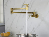 Wall Mount Folding Kitchen Pot Filler Faucet W2287142932