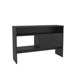 Console Table 31.8" H with 2 Doors and 3 Shelves, Black B097P250862