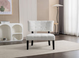 Movile Boucle Tufted Accent Chair with Oversized Seating, White T2574P185198