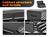 Tool Chest, 5-Drawer Rolling Tool Storage Cabinet with Detachable Top Tool Box, Liner, Universal W2660P180061