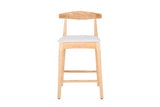Mid-Century Modern Design Solid Wood 24" Counter Stools ,Upholstered Counter Stools with Wood Legs W2812P269425