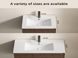 36inch Bathroom Vessel Sink, Ceramic Bathroom Vanity Sink Top with Overflow, with Overflow, No Drain W3402P324608