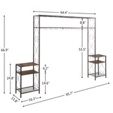 ZNTS Queen Bed Frame with 2 Nightstandss with Storage Cabinet, with Shelves, Bookcase 16305791