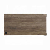 Rustic Oak Writing Desk with Sliding Barn Door B062P209220