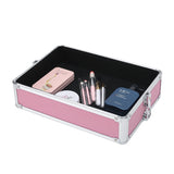 ZNTS 4-in-1 Draw-bar Style Interchangeable Aluminum Rolling Makeup Case Pink 73553881