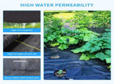 XISHAN 8'X300' Black HDPE 70 Gram Weed Barrier Fabric 70574124