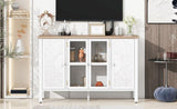 U-Can 47.2'' Retro TV Stand for TVs up to 43 Inches, Entertainment Center Media Console Cabinet with N724P233371K