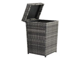 With Top Cover Iron Frame Rattan Trash Can Gary Gradient 49962159