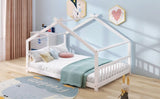 Full Size House Bed Wood Bed, White N708P182786K