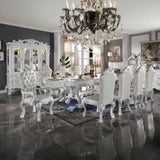 Ivory and Bone White Side Chair with Claw Legs B062P215494