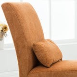 Pisano Contemporary Chenille Fabric Armless Accent Chair with Pillow, Orange T2574P164501