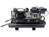 6.5HP Gas Powered 10-Gallon Twin Tank Air Compressor, 143 PSI Wheelbarrow Air Compressor with W465P422104