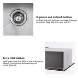 27" L X 18" W Undermount Kitchen Sink With Sink Grid W122546261