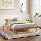 ZNTS Queen Size Wood Platform Bed Frame-12 Inch Solid Wood Queen Bed Frame with Slat Support, No Box W1858P241098