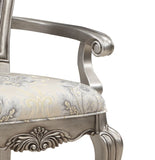 ZNTS ACME Ariadne Side Chair , Velvet & Antique Plantinum Finish DN02282