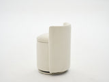 075-Velvet Fabric Swivel Accent Chair, Comfy Barrel Vanity Chair With Curved Backrest, Upholstered W527P557552