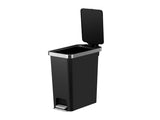 Trash Can, 10.5 Gallon Plastic Step Bin with Soft Close Lid, Black 36277632