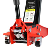 2.5 Ton Low Profile Floor Jack,Steel Racing Floor Jack with Dual PistonsQuick Lift Pump,Hydraulic W1239115442