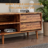 63 Inch TV Stand Features Vintage-style and Bevel Design, TV Stand with Drawers, Entertainment W578P193297