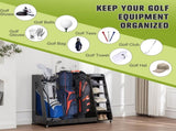 Gray Wooden Golf Bag Storage Rack 33785047