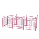 ZNTS Dog Playpen Indoor 24 inch 8 Panels Metal Dog Pen Pet Dog Fence Outdoor Exercise Pen with Doors, W368P233998