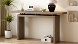 U_STYLE Uniquely Designed Ash Veneer Console Table, Modern Simple Style, Featuring Clever Tabletop N711P241324O