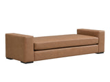 Stylish and Durable Brown Faux Leather Ottoman N769P426918D