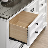 Clelane Wood Bedroom 6 piece Set with Shiplap Panel King Bed, Dresser, Mirror, Two Nightstands, and T2574P311881