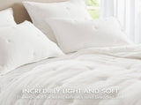 3-Piece King Cotton Embroidered Quilt Set,White B035P408348