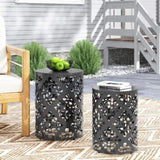 Metal S/2 end table 73604.00BLK