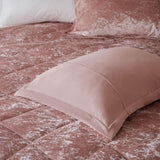 King/Cal King Velvet Comforter Set with Throw Pillow B03595940