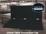 9ft Black Mid-Size Ping Pong Conversion Top Foldable & Portable Table Tennis Table Top for Indoor W1408P390001