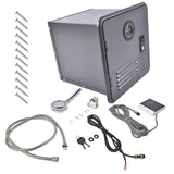 RV Tankless Water Heater 42000 BTU Gas Water Heater Remote Control 15"x15" Black 24291195