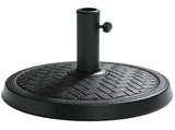 16 In Round Resin Umbrella Base in Black For Use With Patio Table 19742642