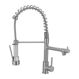 Commercial Kitchen Faucet with Pull Down Sprayer, Stainless Steel Single Handle Single Lever Kitchen W1932P224880
