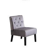 Reese 53" 2Piece Living Room Armless Button Tufted Pattern Accent Chair with Velvet Fabric and B2735P271024