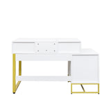 Makeup Vanity Set with Mirror , Dresser Table with Nightstand , with 4 Drawers W331P246722